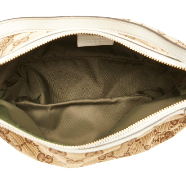 グッチ GGキャンバス ハンドバッグ ショルダーバッグ 224093 ベージュ ブラウン キャンバス レザー レディース GUCCI 【中古】