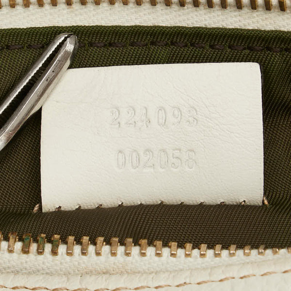 グッチ GGキャンバス ハンドバッグ ショルダーバッグ 224093 ベージュ ブラウン キャンバス レザー レディース GUCCI 【中古】