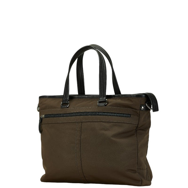 コーチ ビジネスバッグ ショルダーバッグ 2WAY ブラウン ナイロン レザー メンズ COACH 【中古】
