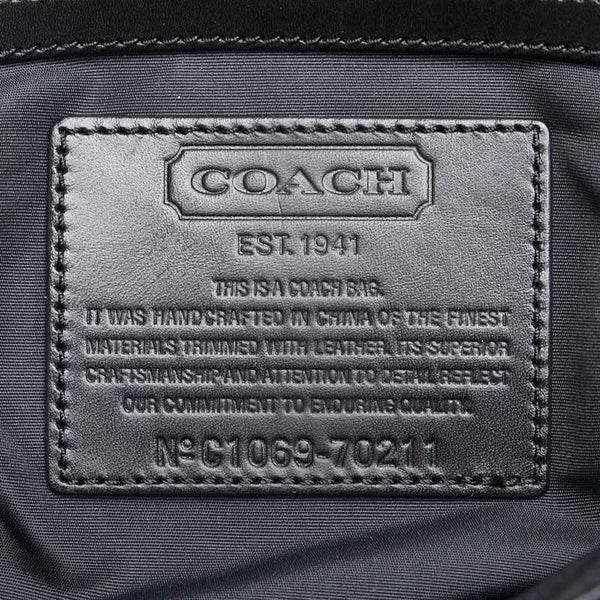 コーチ ビジネスバッグ ショルダーバッグ 2WAY ブラウン ナイロン レザー メンズ COACH 【中古】