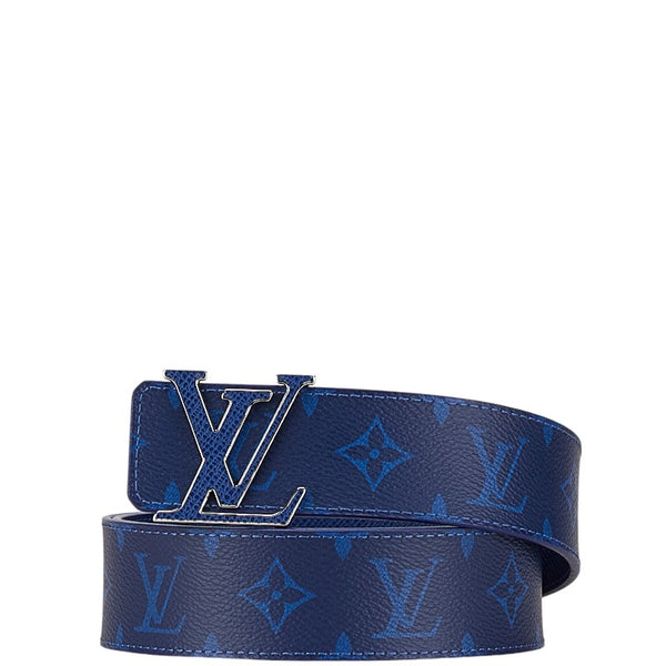 ルイ ヴィトン モノグラム コバルト タイガ サンチュ－ル LV リバーシブル ベルト 95/38 M0159 ブルー PVC レザー メンズ LOUIS VUITTON 【中古】