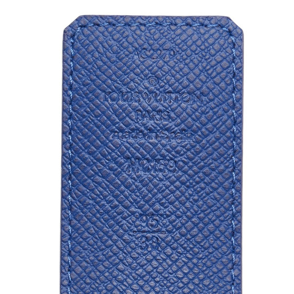 ルイ ヴィトン モノグラム コバルト タイガ サンチュ－ル LV リバーシブル ベルト 95/38 M0159 ブルー PVC レザー メンズ LOUIS VUITTON 【中古】