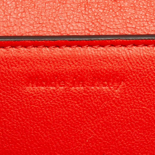 セリーヌ フレーム ミディアム 斜め掛け ショルダーバッグ レッド レザー レディース CELINE 【中古】