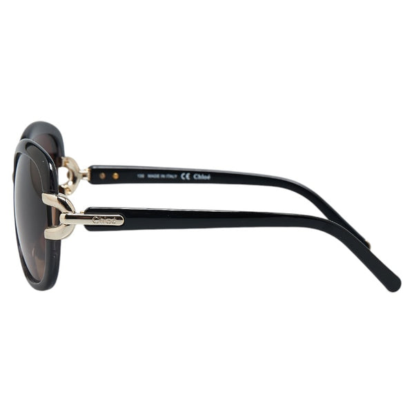 クロエ ロゴプレート サングラス CE672SA ブラック プラスチック レディース Chloe 【中古】