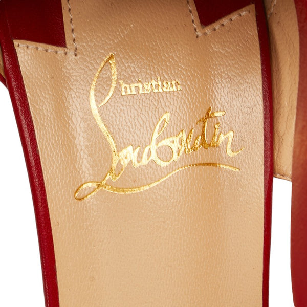 クリスチャンルブタン パンプス サイズ：37.5 レッド レザー レディース Christian Louboutin 【中古】