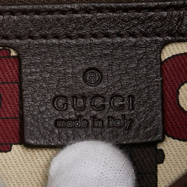 グッチ グッチシマ ワンショルダーバッグ ハンドバッグ 181514 ブラウン レザー レディース GUCCI 【中古】