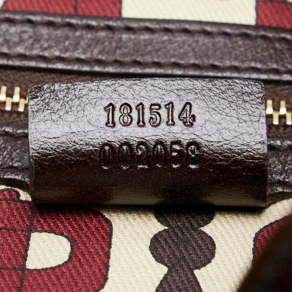 グッチ グッチシマ ワンショルダーバッグ ハンドバッグ 181514 ブラウン レザー レディース GUCCI 【中古】