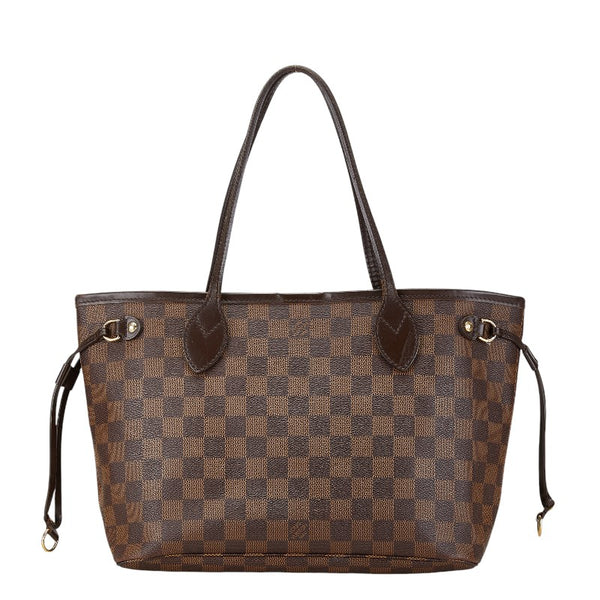 ルイ ヴィトン ダミエ ネヴァーフルPM トートバッグ ハンドバッグ N41359 ブラウン PVC レザー レディース LOUIS VUITTON 【中古】