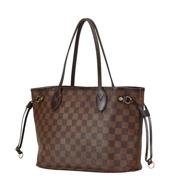 ルイ ヴィトン ダミエ ネヴァーフルPM トートバッグ ハンドバッグ N41359 ブラウン PVC レザー レディース LOUIS VUITTON 【中古】
