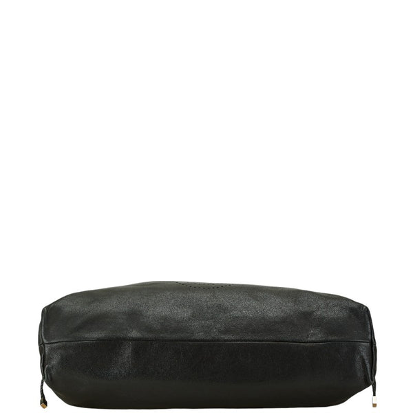 サルヴァトーレフェラガモ ガンチーニ パンチング トートバッグ ショルダーバッグ GG-217890 ブラック レザー レディース Salvatore Ferragamo 【中古】