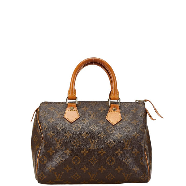 ルイ ヴィトン モノグラム スピーディ25 ハンドバッグ M41109 ブラウン PVC レザー レディース LOUIS VUITTON 【中古】