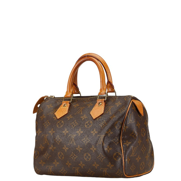 ルイ ヴィトン モノグラム スピーディ25 ハンドバッグ M41109 ブラウン PVC レザー レディース LOUIS VUITTON 【中古】