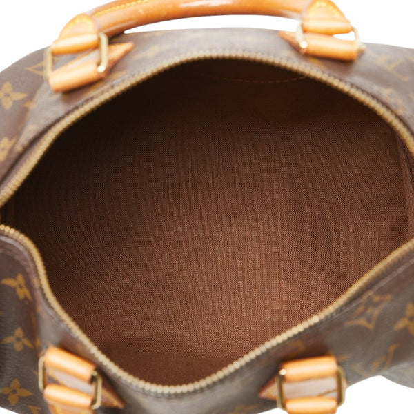 ルイ ヴィトン モノグラム スピーディ25 ハンドバッグ M41109 ブラウン PVC レザー レディース LOUIS VUITTON 【中古】