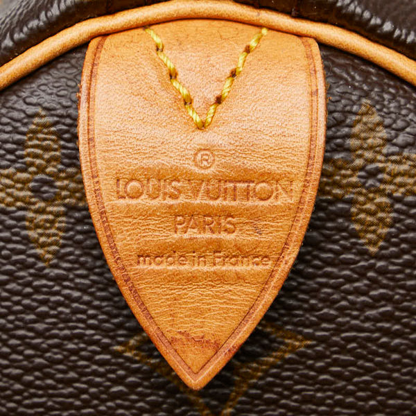 ルイ ヴィトン モノグラム スピーディ25 ハンドバッグ M41109 ブラウン PVC レザー レディース LOUIS VUITTON 【中古】