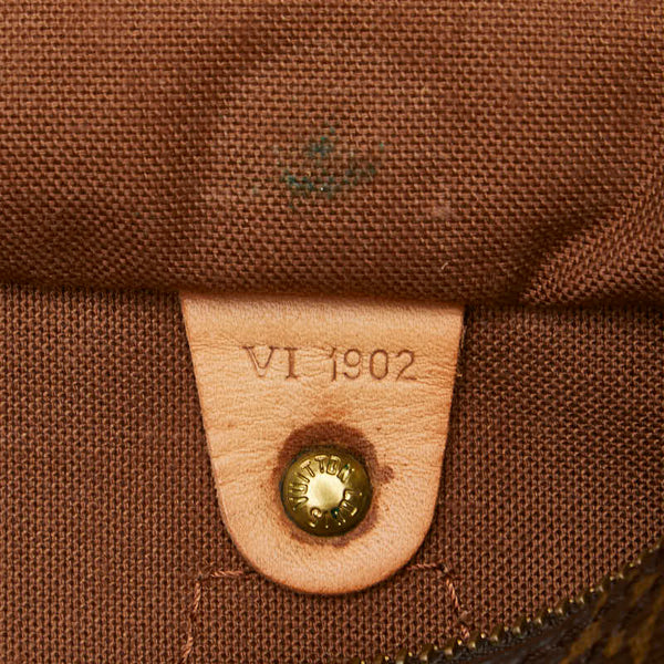 ルイ ヴィトン モノグラム スピーディ25 ハンドバッグ M41109 ブラウン PVC レザー レディース LOUIS VUITTON 【中古】