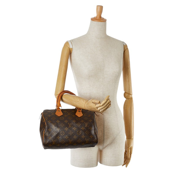 ルイ ヴィトン モノグラム スピーディ25 ハンドバッグ M41109 ブラウン PVC レザー レディース LOUIS VUITTON 【中古】
