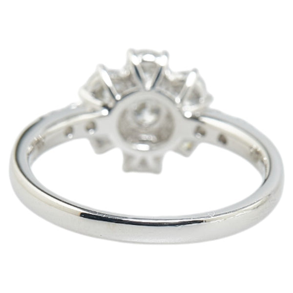 Pt900 プラチナ ダイヤ1.00ct 花 フラワー モチーフ リング 指輪 #51 レディース 11号 【中古】