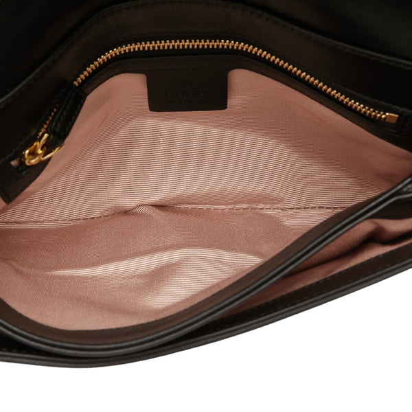 グッチ GGマーモント アリー スモール 斜め掛け ショルダーバッグ 550129 ブラック レザー レディース GUCCI 【中古】