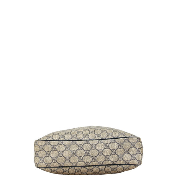 グッチ GGスプリーム 斜めがけ ショルダーバッグ 201448 ブラック ネイビー PVC レザー レディース GUCCI 【中古】