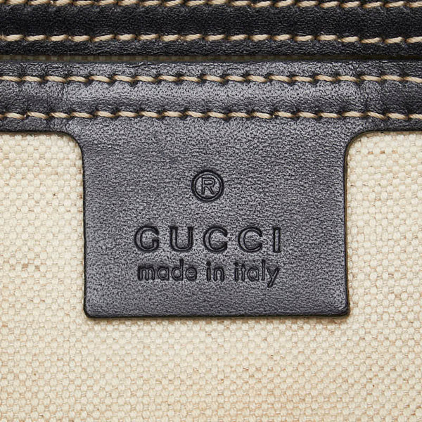 グッチ GGスプリーム 斜めがけ ショルダーバッグ 201448 ブラック ネイビー PVC レザー レディース GUCCI 【中古】