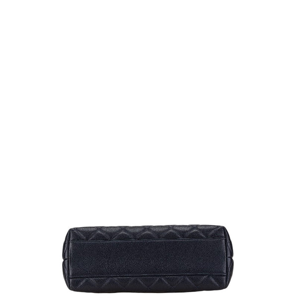 シャネル マトラッセ チェーン ハンドバッグ ネイビー キャビアスキン レディース CHANEL 【中古】