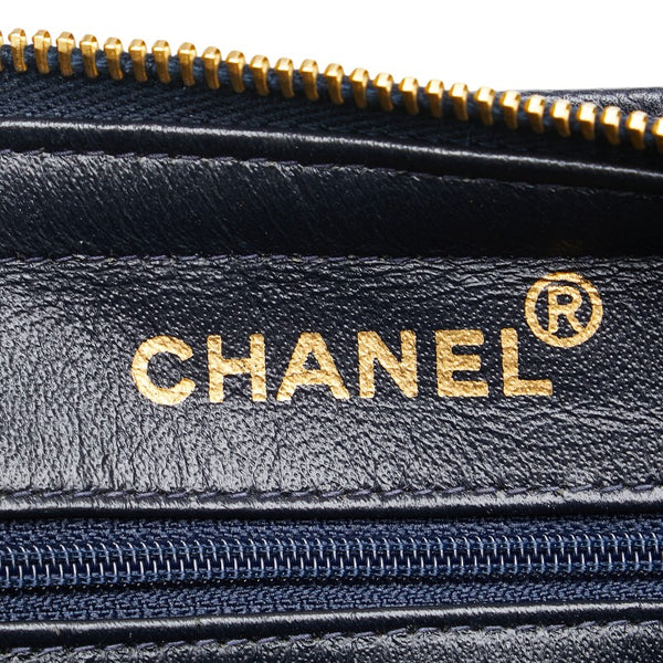 シャネル マトラッセ チェーン ハンドバッグ ネイビー キャビアスキン レディース CHANEL 【中古】