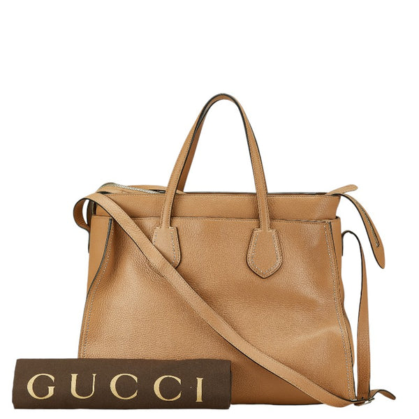 グッチ ハンドバッグ ショルダーバッグ 2WAY 370820 493492 ベージュ レザー レディース GUCCI 【中古】
