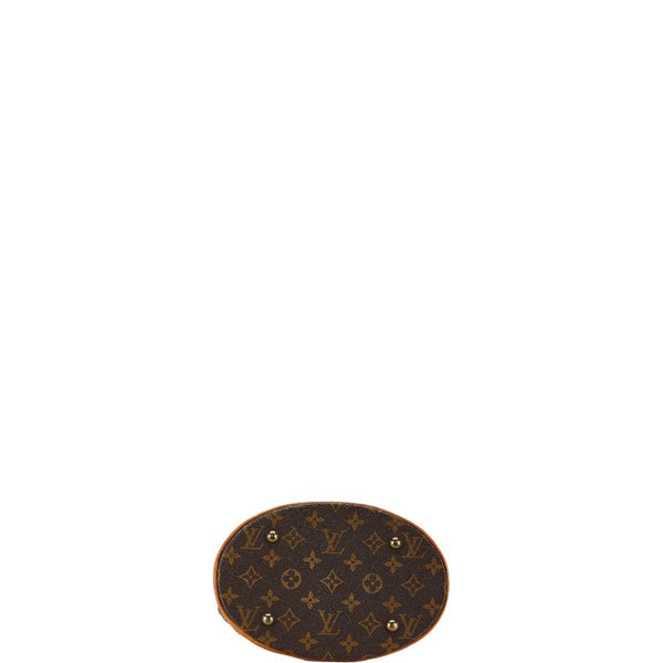 ルイ ヴィトン モノグラム プチ バケットPM トートバッグ ショルダーバッグ M42238 ブラウン PVC レザー レディース LOUIS VUITTON 【中古】