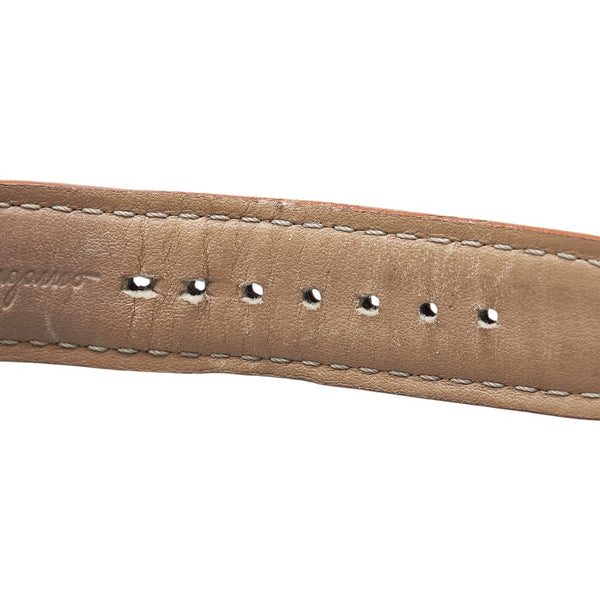 サルヴァトーレフェラガモ 腕時計 030705 クオーツ ブラック文字盤 ステンレススチール レザー メンズ Salvatore Ferragamo 【中古】