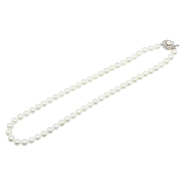 スターリングシルバー アコヤパール7～7.5mm ネックレス レディース 【中古】
