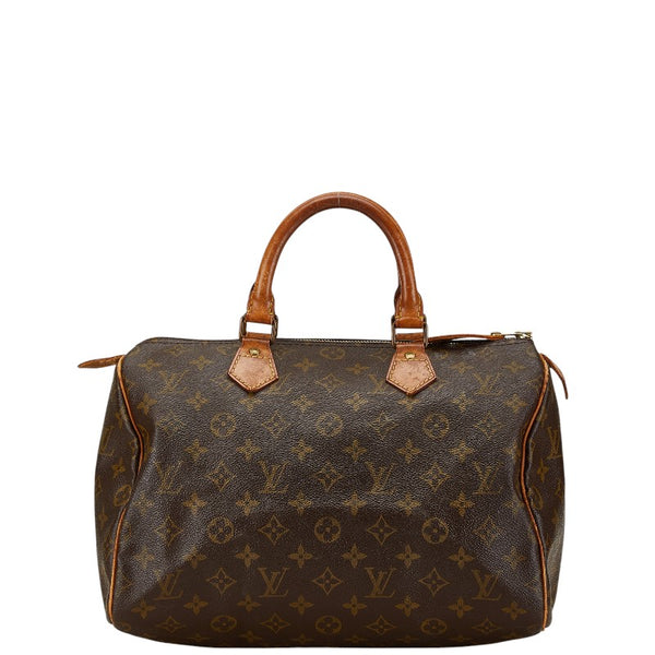 ルイ ヴィトン モノグラム スピーディ30 ハンドバッグ M41526 ブラウン PVC レザー レディース LOUIS VUITTON 【中古】