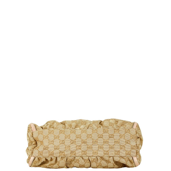 グッチ GGキャンバス アビー ハンドバッグ ワンショルダーバッグ 190525 ベージュ ピンク キャンバス レザー レディース GUCCI 【中古】