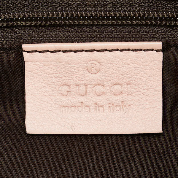 グッチ GGキャンバス アビー ハンドバッグ ワンショルダーバッグ 190525 ベージュ ピンク キャンバス レザー レディース GUCCI 【中古】
