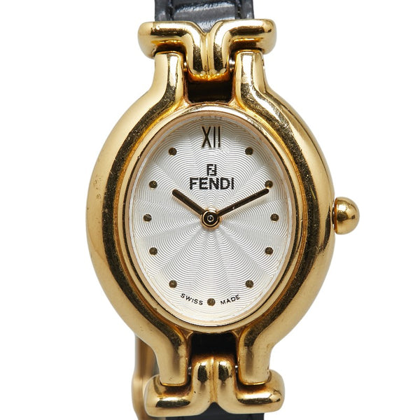 カメレオン チェンジベルト 8色 腕時計 640L クオーツ シルバー文字盤 ステンレススチール レザー レディース 【中古】