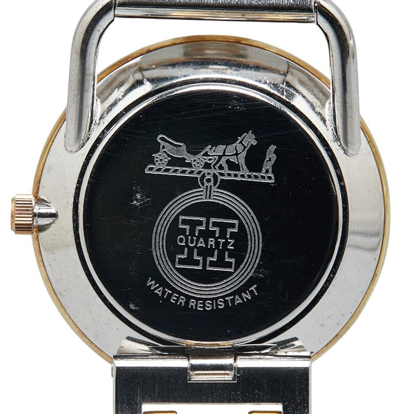 エルメス アルソー 腕時計 クオーツ アイボリー文字盤 ステンレススチール メンズ HERMES 【中古】