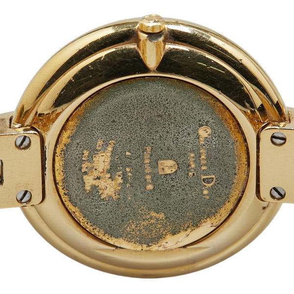 ディオール バギラ 腕時計 クオーツ ブラック文字盤 メッキ ステンレススチール メンズ Dior 【中古】