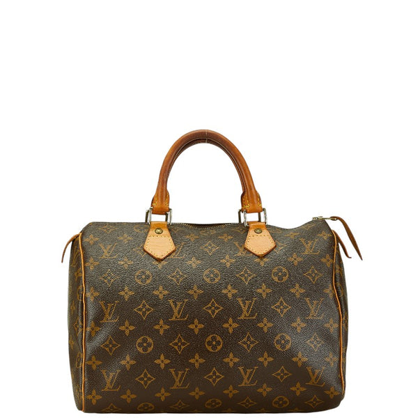 ルイ ヴィトン モノグラム スピーディ30 ハンドバッグ M41526 ブラウン PVC レザー レディース LOUIS VUITTON 【中古】