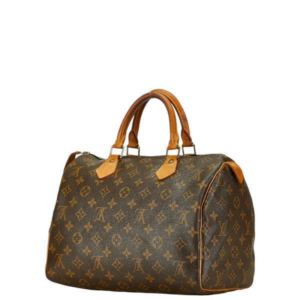 ルイ ヴィトン モノグラム スピーディ30 ハンドバッグ M41526 ブラウン PVC レザー レディース LOUIS VUITTON 【中古】