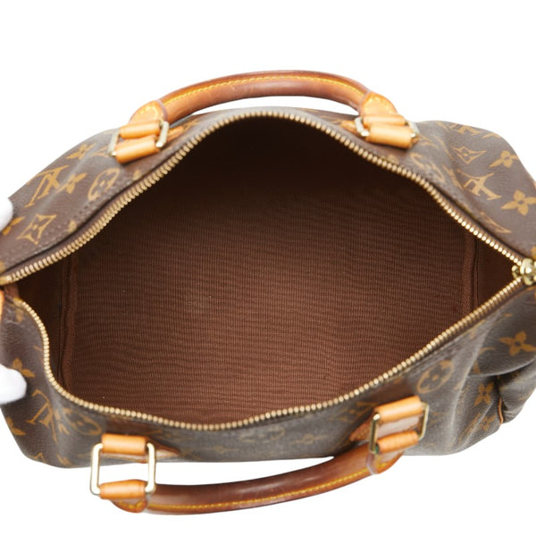 ルイ ヴィトン モノグラム スピーディ30 ハンドバッグ M41526 ブラウン PVC レザー レディース LOUIS VUITTON 【中古】