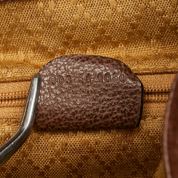 グッチ バンブー リュック バックパック 003 58 0030 ブラウン レザー スエード レディース GUCCI 【中古】