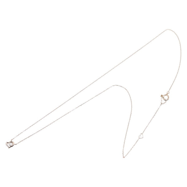 スタージュエリー K10PG ピンクゴールド ダイヤ0.06ct ハート モチーフ プチ ネックレス レディース STAR JEWELRY 【中古】