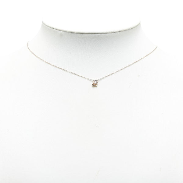スタージュエリー K10PG ピンクゴールド ダイヤ0.06ct ハート モチーフ プチ ネックレス レディース STAR JEWELRY 【中古】
