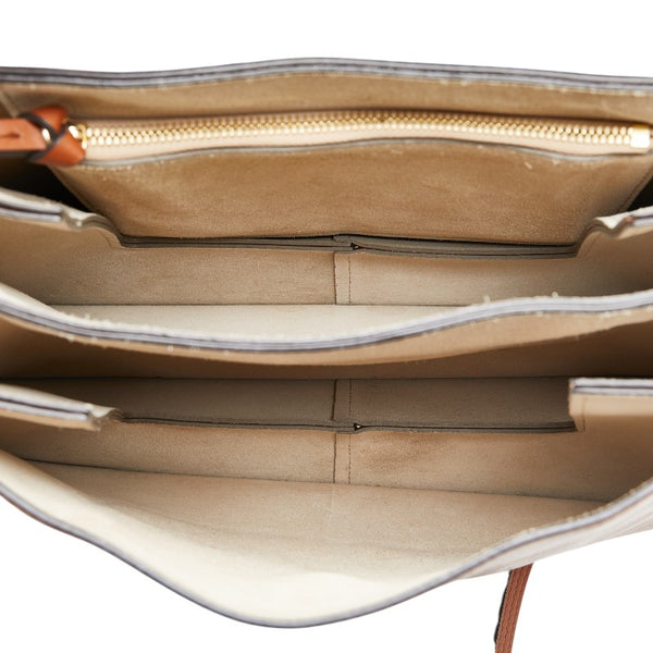 クロエ フェイ 斜め掛け ショルダーバッグ ブラウン スウェット レザー レディース Chloe 【中古】