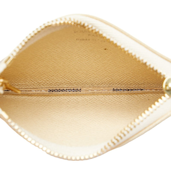 ルイ ヴィトン ダミエ アズール ポシェット クレ コインケース 小銭入れ N62659 ホワイト PVC レザー レディース LOUIS VUITTON 【中古】