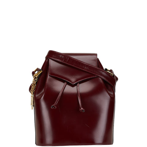 サンローラン ワンショルダーバッグ ワインレッド ボルドー レザー レディース SAINT LAURENT 【中古】