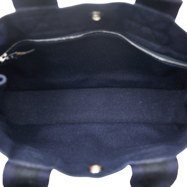 エルメス フールトゥPM ハンドバッグ トートバッグ ネイビー キャンバス レディース HERMES 【中古】