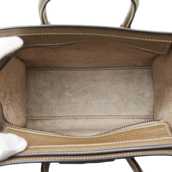 セリーヌ ラゲージ　ナノショッパー ハンドバッグ ショルダーバッグ 2WAY ブラウン レザー レディース CELINE 【中古】