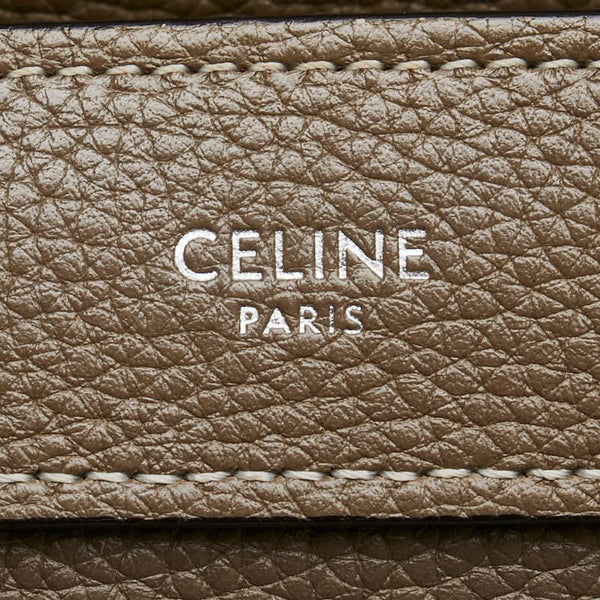 セリーヌ ラゲージ　ナノショッパー ハンドバッグ ショルダーバッグ 2WAY ブラウン レザー レディース CELINE 【中古】