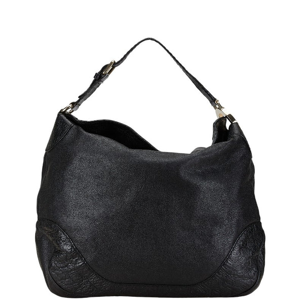 グッチ グッチシマ シャルロッテ ショルダーバッグ 203506 ブラック レザー レディース GUCCI 【中古】