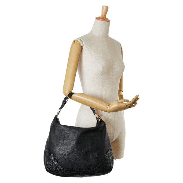 グッチ グッチシマ シャルロッテ ショルダーバッグ 203506 ブラック レザー レディース GUCCI 【中古】